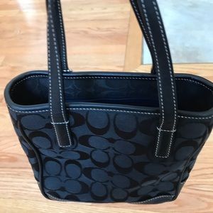 Authentic Coach Black Signature Mini Tote